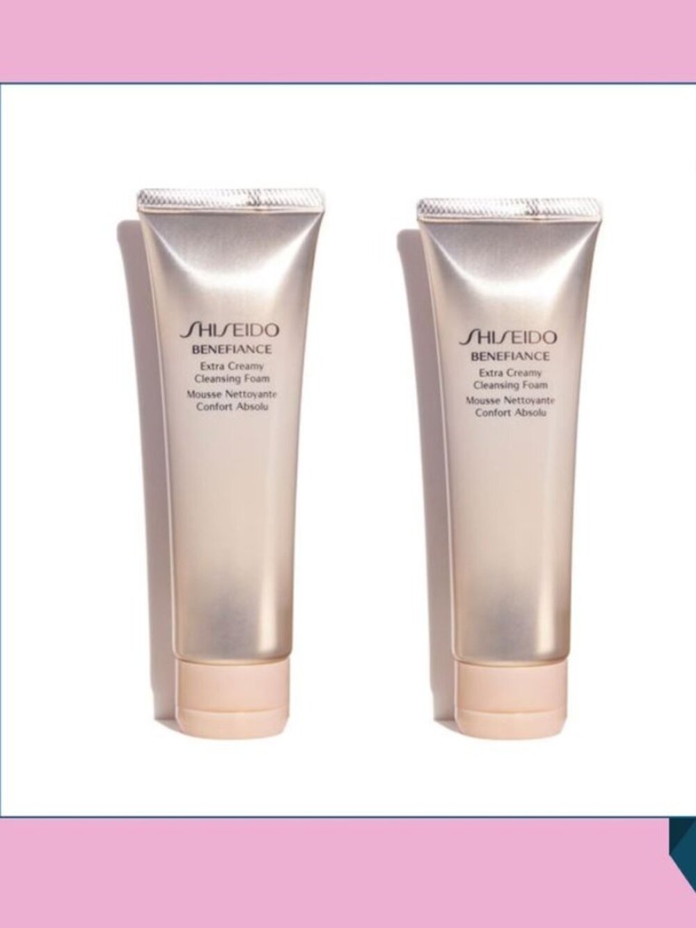 SHISEIDO BENEFIANCE EXTRA CREAMY CLEANSING FOAM 4.4oz X2 & FREE  SOFTENER NEW
